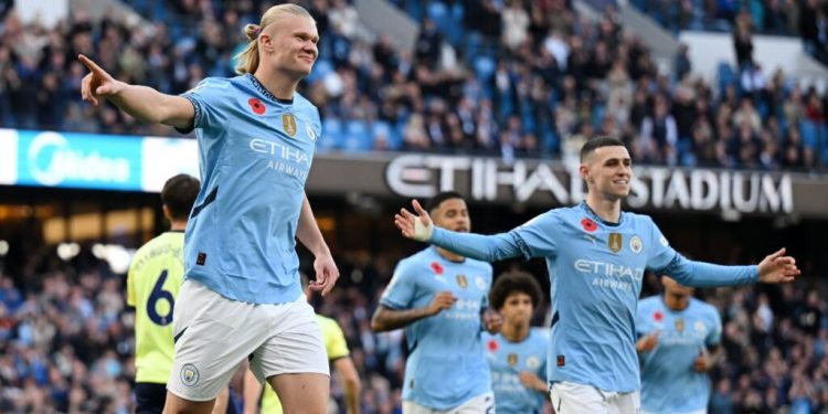 EPL: Man City beat Southampton to go top as Bournemouth draw A’Villa