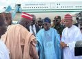 PRESIDENT BOLA TINUBU ARRIVES IN KANO ON CONDOLENCE VISIT TO THE DANTATA FAMILY