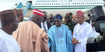 PRESIDENT BOLA TINUBU ARRIVES IN KANO ON CONDOLENCE VISIT TO THE DANTATA FAMILY